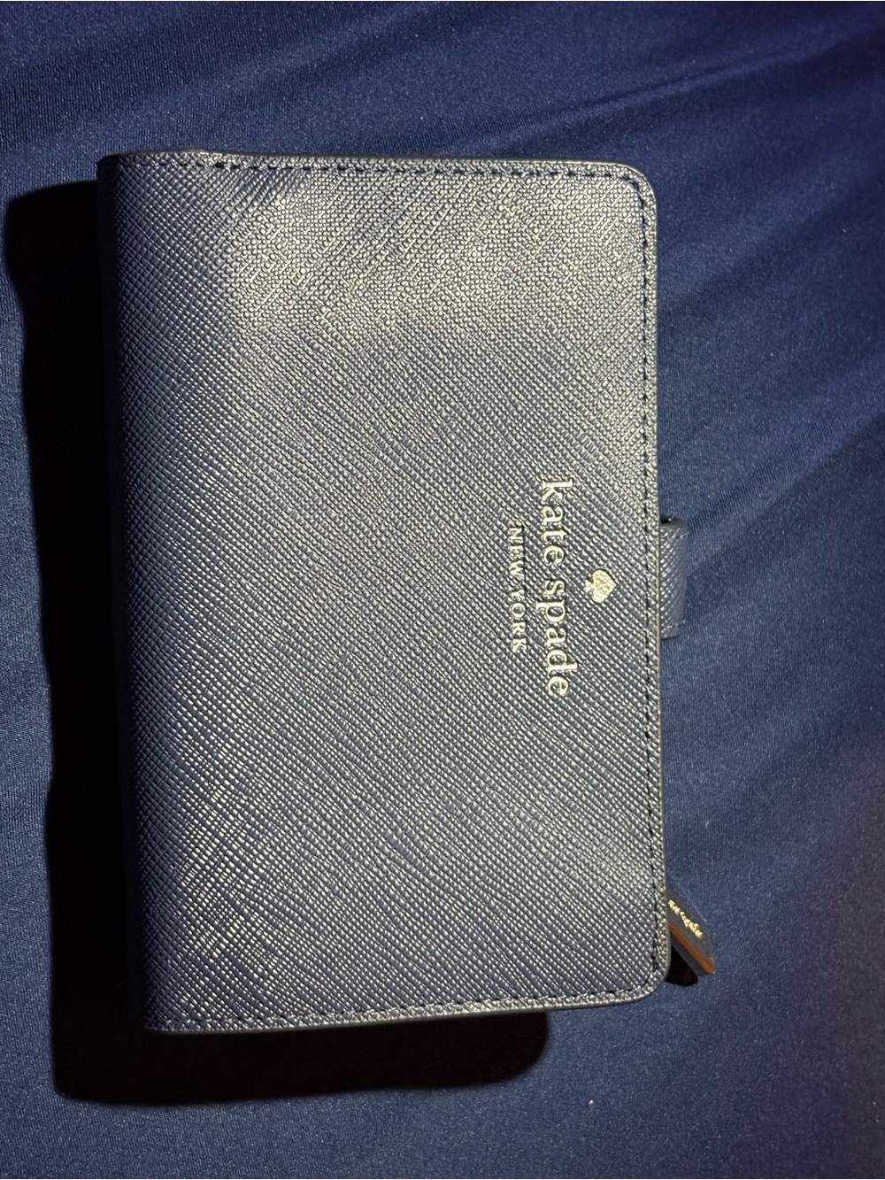 kate spade navy Schuyler Medium Wallet with Gold Logo